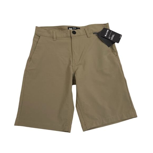 Hurley H2O Dri-Fit Khaki Shorts Size Youth 16 NWT - Picture 1 of 3